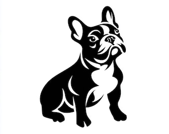 Calcomanía de vinilo - Calcomanía para laptop Frenchie, calcomanía para laptop, calcomanía para libro, calcomanía para auto, bulldog francés