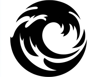 Vinyl sticker - Ocean Waves laptop sticker laptop sticker boek sticker auto sticker auto sticker / laptop sticker / sticker