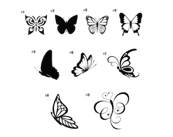 Calcomanía de vinilo - Calcomanía de mariposa para computadora portátil, calcomanía para computadora portátil, calcomanía para libro, calcomanía para auto, calcomanía de mariposas, calcomanía para auto / calcomanía para computadora portátil / calcomanía