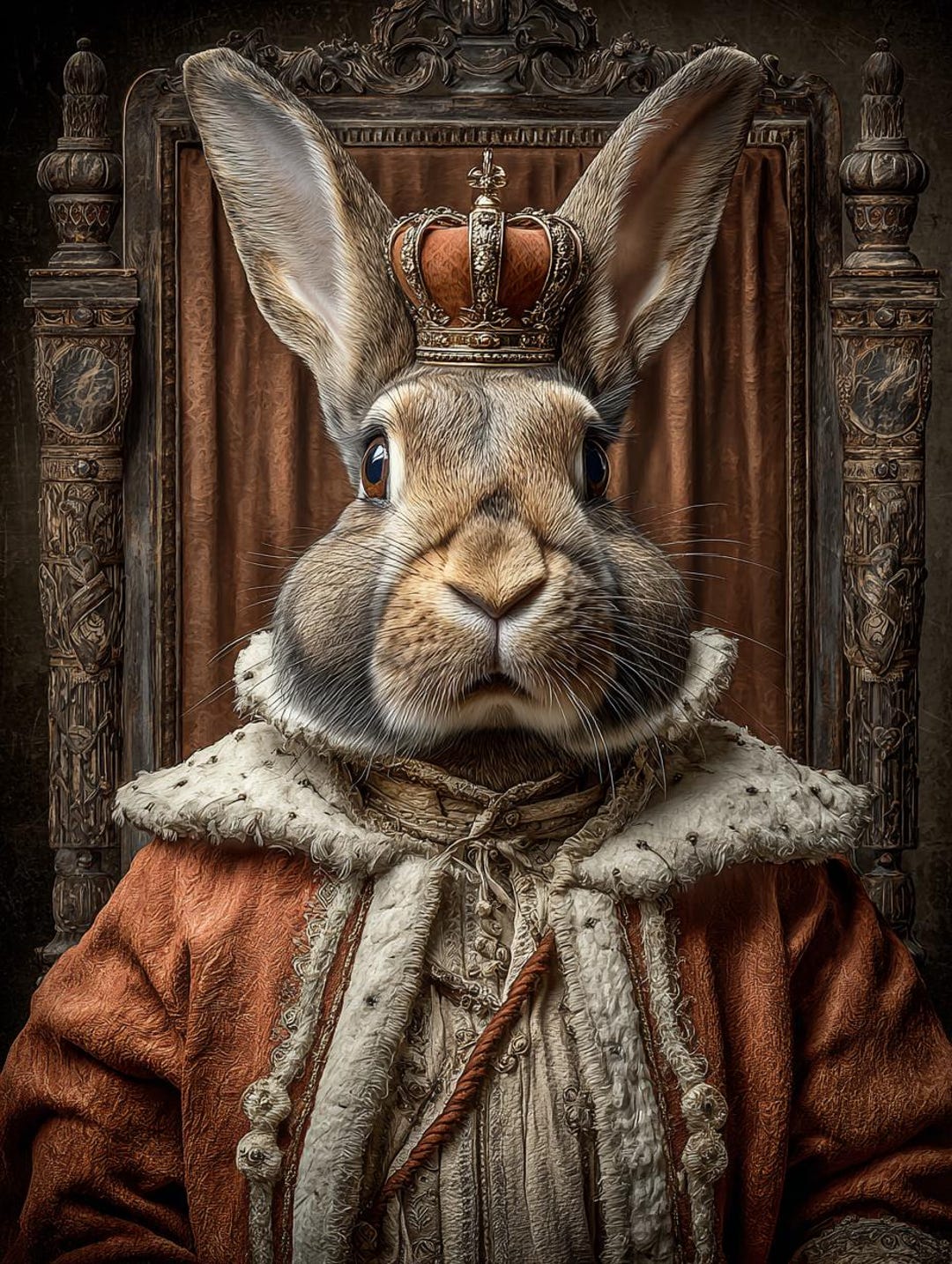 Meme Rabbit King Digital Download King Rabbit King Bunny for Printing Wall Art, Posters ...