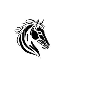 Vinyl Decal - Horse head laptop sticker laptop decal book decal car decal horse pony decal sticker