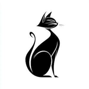 Vinyl Decal - Laptop Sticker Cat Outline decal Cat sticker cat decal cat  Car Decal / Laptop Decal / Sticker