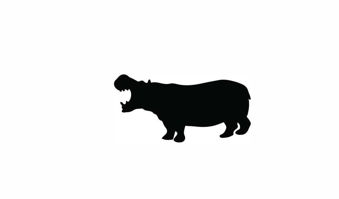Hippo Copyable Vinyl Decal Hippo Laptop Sticker Laptop Decal Book Decal Car | Etsy