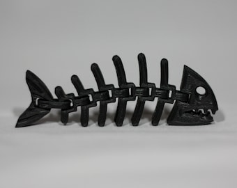 3D Printed - Flexi Articulated Fish bones fishbones - color choices