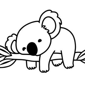 Naklejka winylowa - Naklejka Koala Naklejka Koala Naklejka Koala Naklejka Koala Naklejka na laptopa Koala Naklejka samochodowa / Naklejka na laptopa / Naklejka / Koala leżący