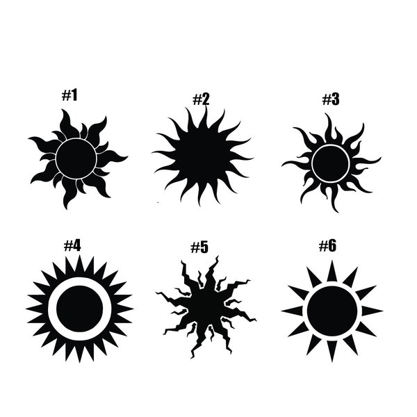 Sun Decal - Etsy