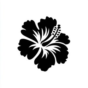 Vinyl Decal -  Hibiscus flower  laptop sticker laptop decal book decal car decal