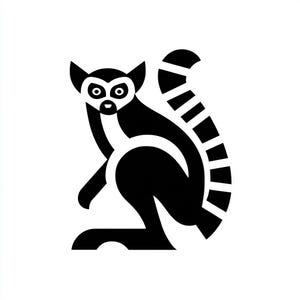 Vinyl Decal - Lemur -  laptop sticker laptop decal book decal car decal  Car Decal / Laptop Decal / Sticker