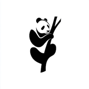 Vinyl Decal - Panda -  laptop sticker laptop decal book decal car decal giant panda Car Decal / Laptop Decal / Sticker