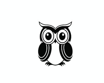 Vinyl Decal - owl laptop sticker laptop decal book decal car decal - owl Car Decal / Laptop Decal / Sticker