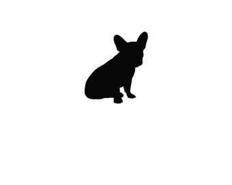 Calcomanía de vinilo - Frenchie calcomanía para laptop calcomanía para laptop calcomanía para libro calcomanía para auto bulldog francés bulldog francés sentado