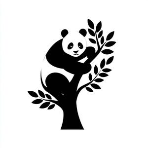 Vinyl Decal - Panda -  laptop sticker laptop decal book decal car decal giant panda Car Decal / Laptop Decal / Sticker