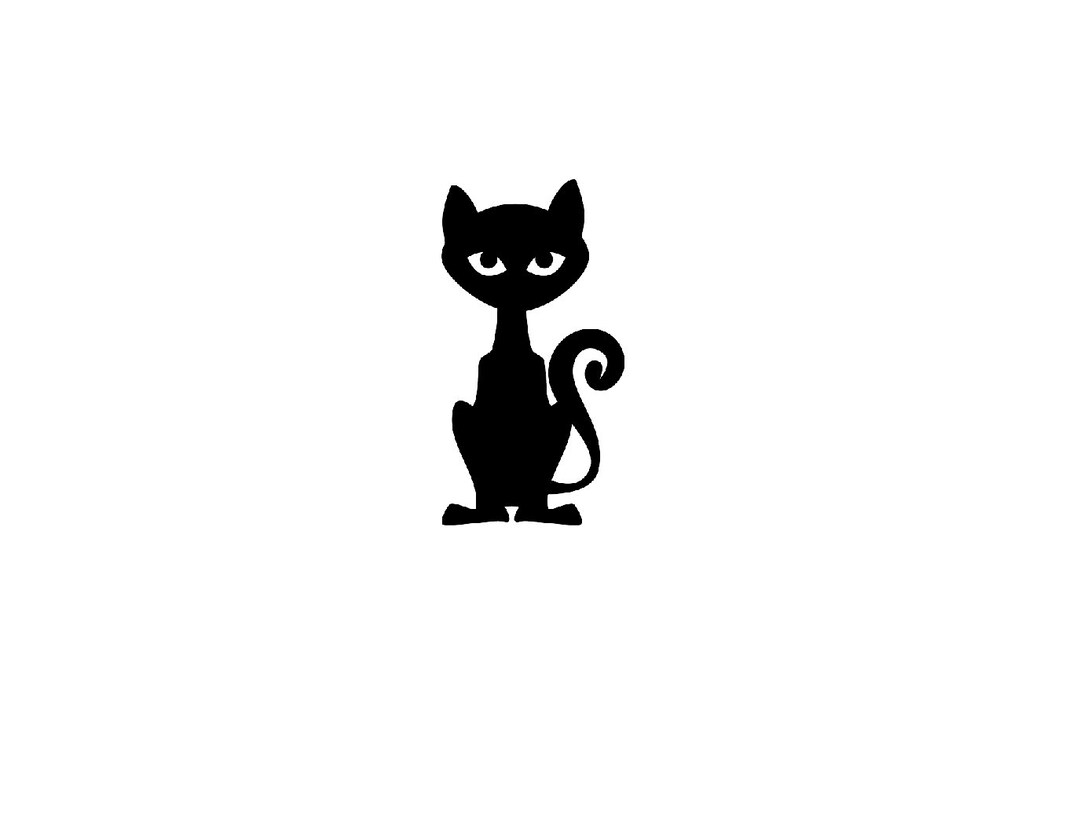 Vinyl Decal Laptop Sticker Funny Cat Quirky Cat Sticker Cat Etsy
