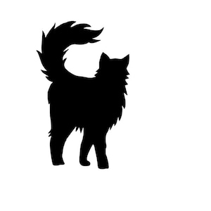 Vinyl Decal - Laptop Sticker Cat decal Cat sticker cat decal cat  Car Decal / Laptop Decal / Sticker / furry cat