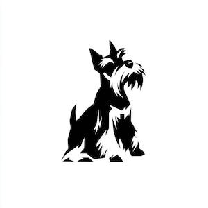 Vinyl Decal - Miniature Schnauzer laptop sticker laptop decal book decal car decal Dog Schnauzer