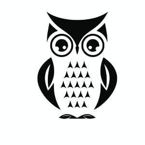 Vinyl Decal - owl laptop sticker laptop decal book decal car decal - owl Car Decal / Laptop Decal / Sticker