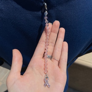 Breast Cancer Ribbon Zipper Pull