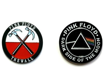 Pink Floyd The Wall Hammers & Dark Side of the Moon Lapel Pin Set [Metal/Enamel] Rock Memorabilia Logo Albums