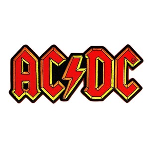 AC/DC Band Name Logo Over-sized Patch Extra Large Memorabilia ACDC ...