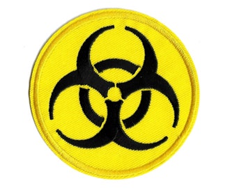 Biohazard Symbol - Yellow & Black [Biological Bio Hazard] Logo Patch Embroidered Patches