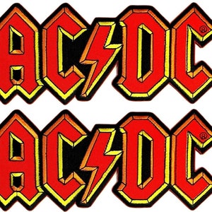 AC/DC Band Name Logo Over-sized Patch Extra Large Memorabilia ACDC ...