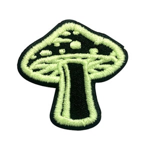 Glow In the Dark Mushroom Patch [Embroidered] Emblem Symbol Badge Insignia Patches