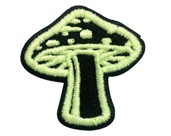 Glow In the Dark Mushroom Patch [Embroidered] Emblem Symbol Badge Insignia Patches