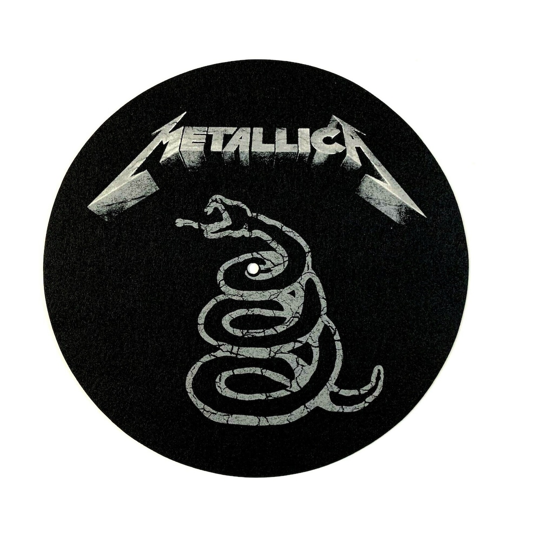 Metallica the Black Album Slipmat Vinyl Record Slip Mat Classic Rock