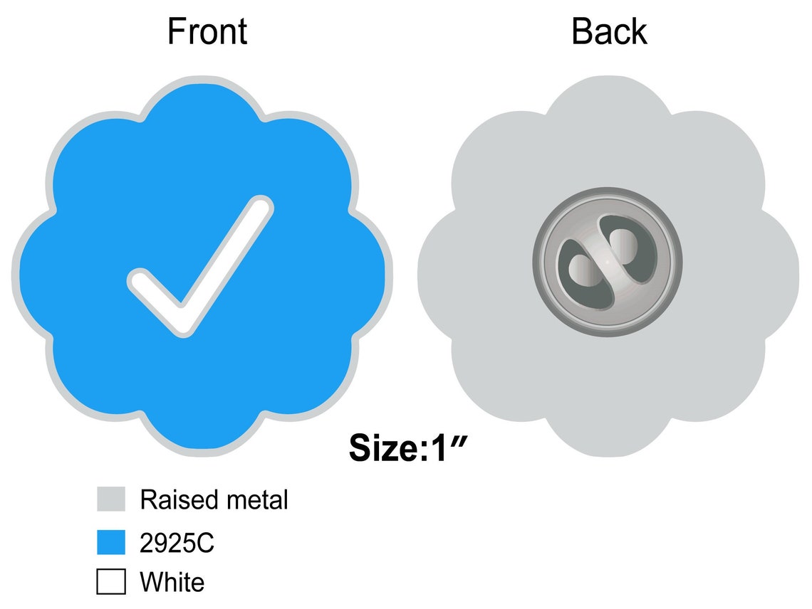Verified Lapel Pin [authentic Genuine Confirmed Blue-check] Verify ...