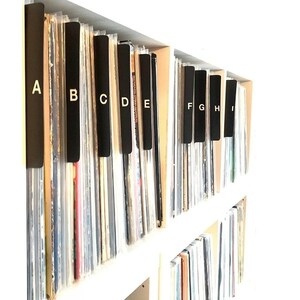 DIY Kit [Do-it-Yourself] A-Z Alphabetical Black Dividers LP Vinyl Record  [12-inch] Tabbed Professional Shop & Show Album Organization Cards