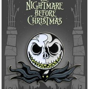 Jack Skellington and Sally The Nightmare Before Christmas Lapel Pin Metal Enamel Tim Burton Movie image 6