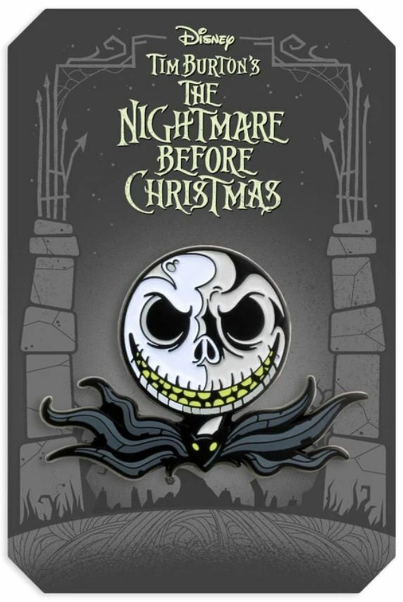 Jack Skellington and Sally The Nightmare Before Christmas Lapel Pin Metal Enamel Tim Burton Movie image 6