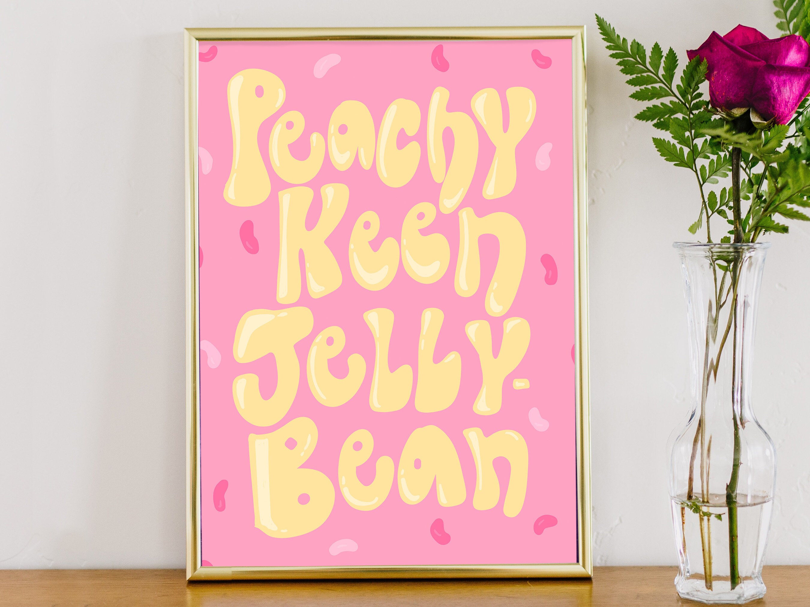 Grease Peachy Keen Jellybean Print A4 A5 Fun Typography Etsy