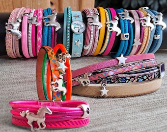 Bracelet pour fille avec motif cheval – Pour les petites passionnées de chevaux – Bracelet animal pour fille