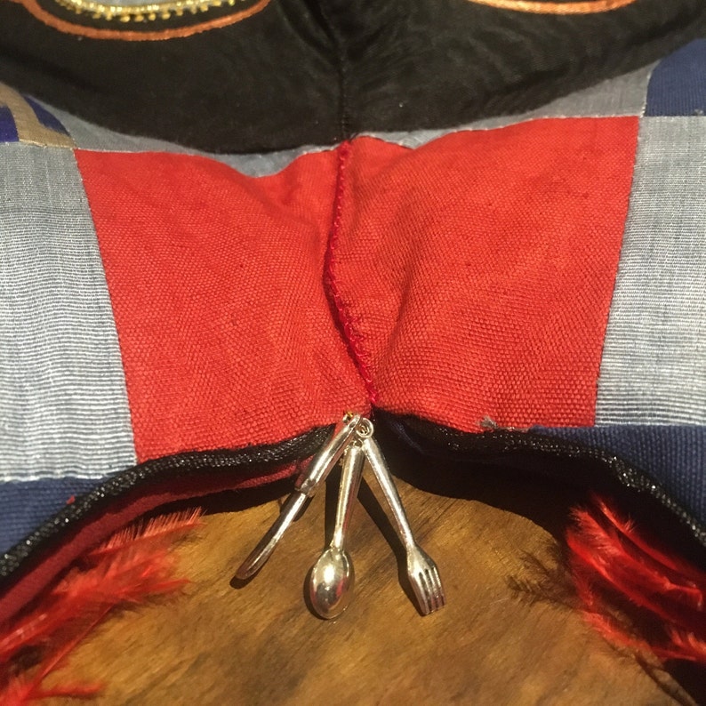 vintage Murano beads and feathers ARLECCHINO Carnival Party Wedding Festival Harlequin Pirate Headdress hand-made in silk