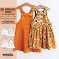 Pinafore dress pattern \/ PDF sewing pattern \/ baby and kids sizes \/ sizes 3 months to 10 years product logo