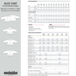 COAT boy girl coat pattern PDF / reversible coat / Todler baby kids coat / fully lined / reversible coat / hood coat / sewing pattern image 5