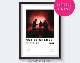 Póster del álbum 'Not By Chance' de AP Dhillon – Arte musical punjabi (Descarga digital)