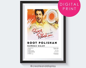 Gurdas Maan – Boot Polishan - DIGITAL - Cartel del álbum / Cartel de música folclórica punjabi /