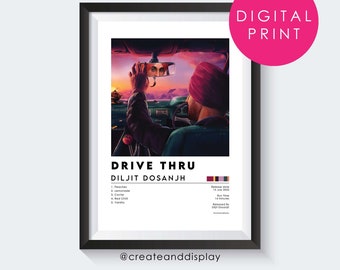 Diljit Dosanjh - Cartel del álbum Drive Thru (descarga digital)