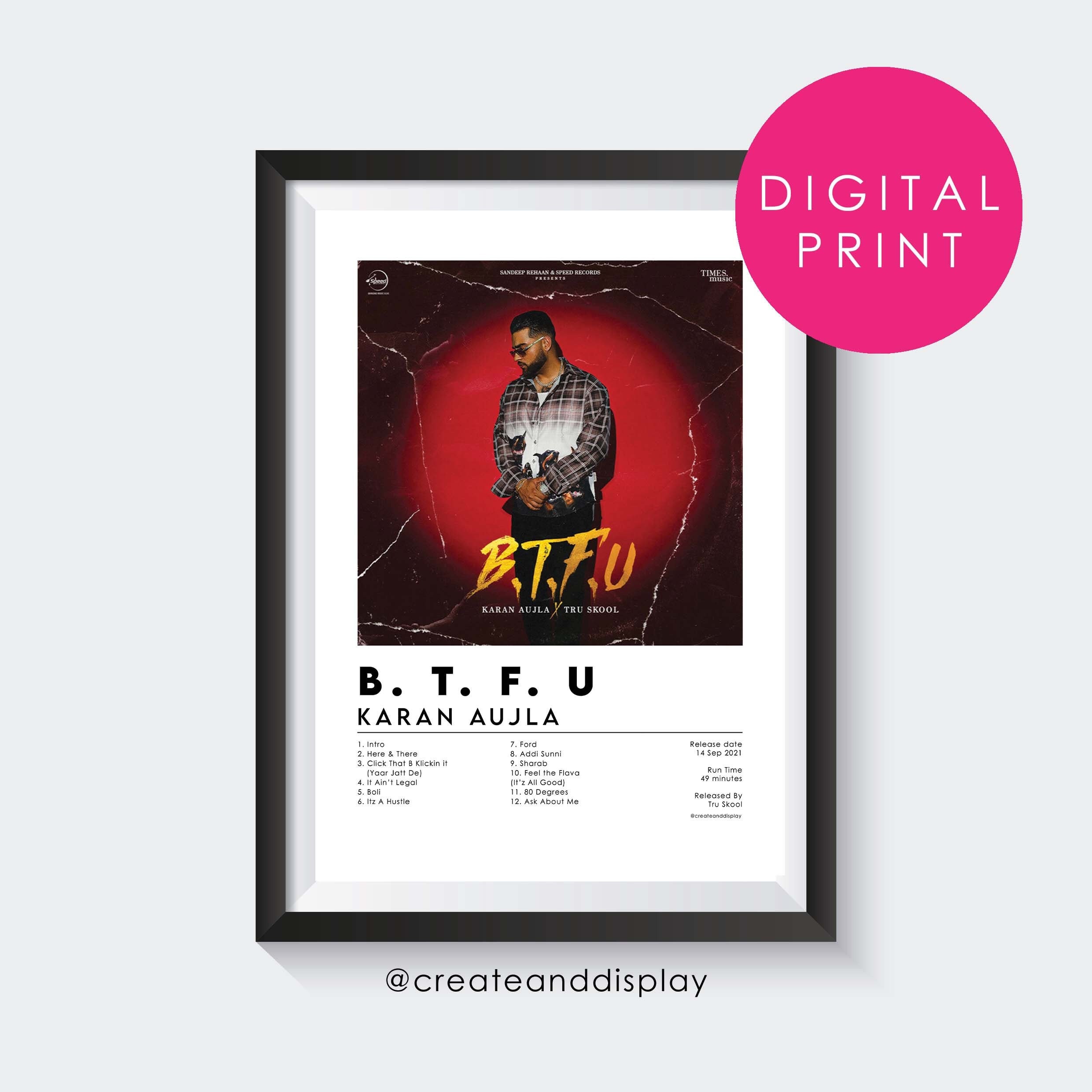 Karan Aujla DIGITAL Album Poster Punjabi Song Poster