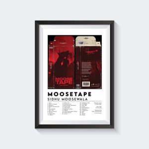 Sidhu Moosewala Moosetape Album Poster | Punjabi Song poster| Indian Bhangra Music wall art