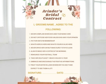Contrato de boda nupcial indio: descarga digital personalizada