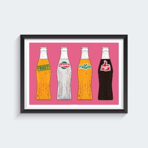 Desi Sodas Vintage Art Print - Indian Comic Poster - Modern Print Decor