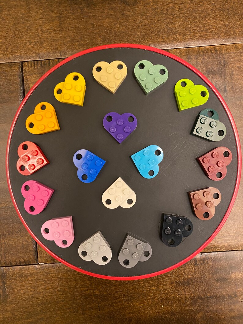 Lego Brick Heart Necklace Etsy