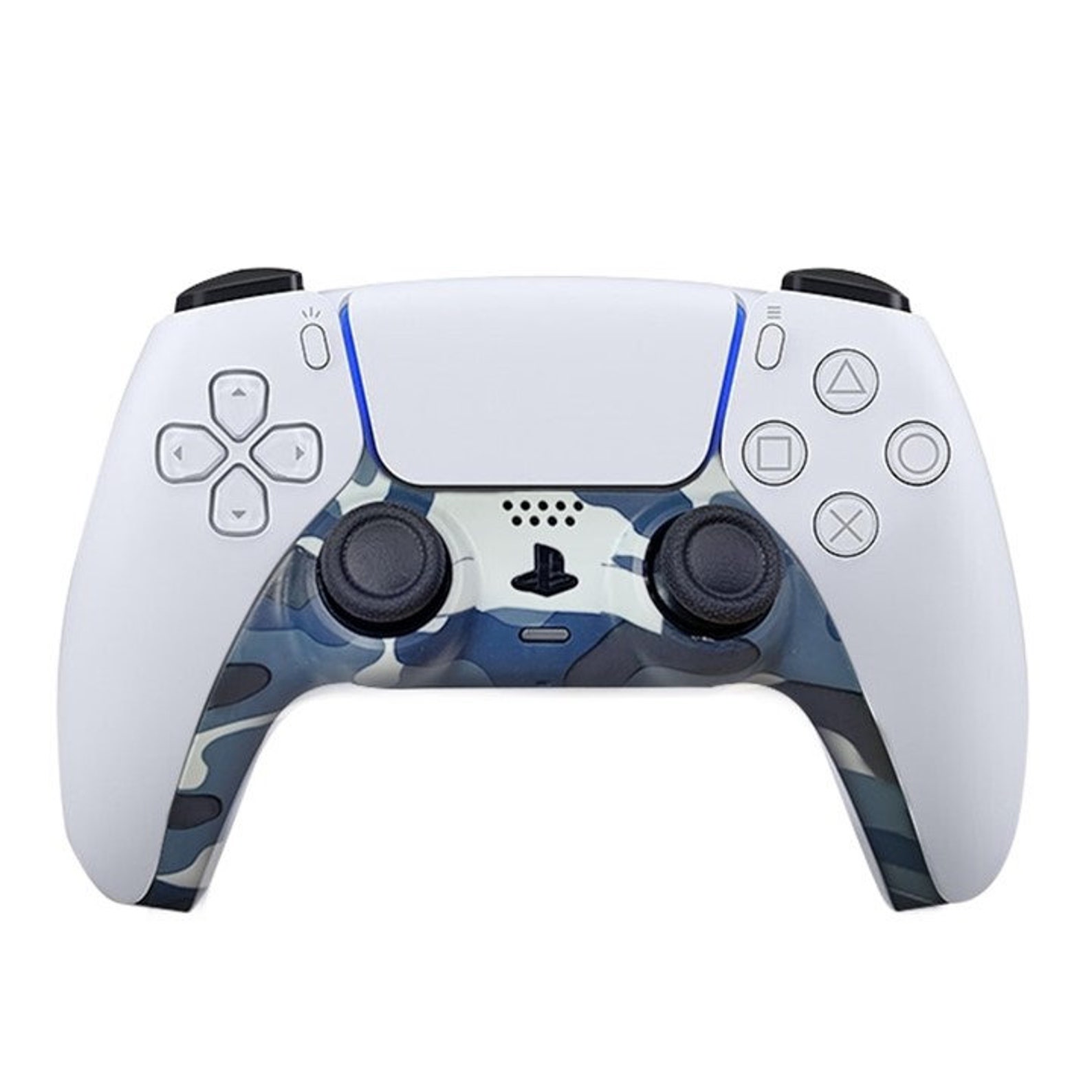 PS5 Custom Replacement Controller Trim Faceplate Camo Blue Etsy