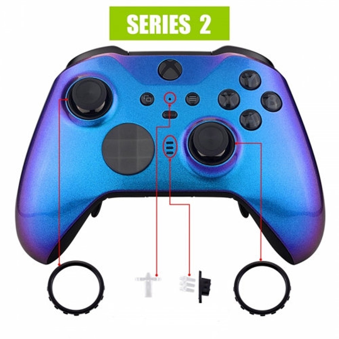 Xbox One Elite Series 2 Custom Front Shells Chrome Galaxy Etsy