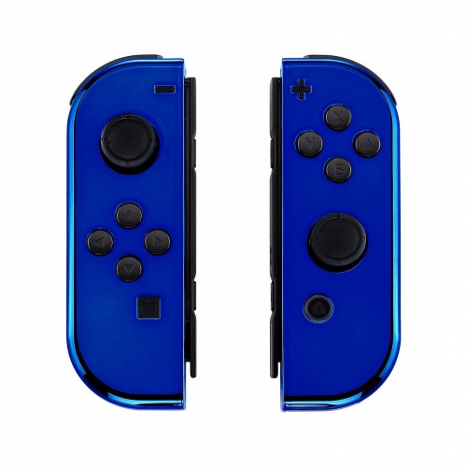 Nintendo Switch JoyCon Chrome Blue Shell Etsy