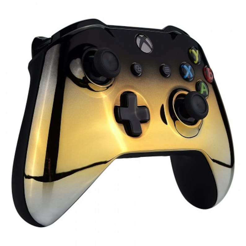 Xbox One S/X Custom Chrome Gold & Black Wireless Controller Etsy