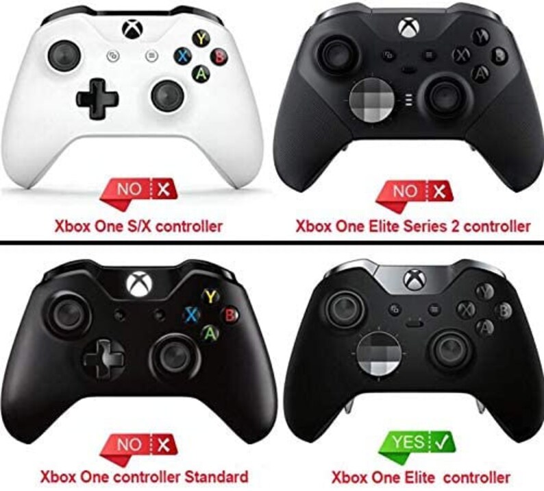 Xbox One Elite Black Controller Rear Grips Back Shell Etsy